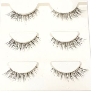 3D Natural short Full Strip Terrier trasparente Short Mink Lashes Style Ciglia finte 220623