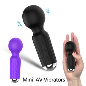 AV Vibrators Mini Wand Body Massager Clitoral Strong Sticks Small Portable G-spot Stimulator Female Masturbator Adult sexy Toys