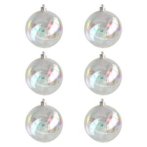 Party Decoration set Christmas Balls Transparent Rainbow Plastic Ball DIY Tree Hanging Pendant Gift For Xmas Happy YearParty