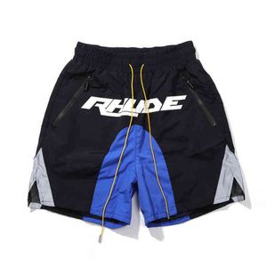 Rhudes Shorts Women Designer Limited Rhudes Shorts Men Shorts Sommer Neue Reflexion Hip Hop High Rhudes Pants Street Sport Training Bea 3980