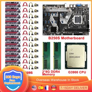 Wholesale express set resale online - B250S BTC Mining Motherboard Set LGA DDR4 Pci Express X16 Graphics Card Slot GPU S PCIE Riser Card ETH Bitcoin Miner