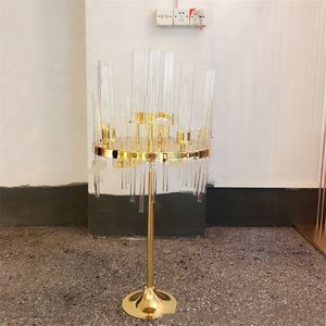 Dekoration Tall Crystal Candelabra Weddings Decorations For Wedding Centerpiece With Wedding Pillar/ Column/ Walkway Stand Cylinder Vase IMake215