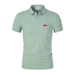 Golftröja för män sommar Bekväm Andas Snabbtorkande POLO Mode Kortärmad Topp T Wear 220728