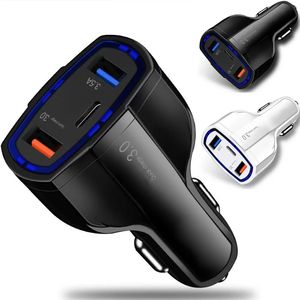 3 Ports Type c PD Fast Quick Charging 7A 35W Car Charger USb-C Power adapter For samsung s21 s10 s20 note 20 htc android phone