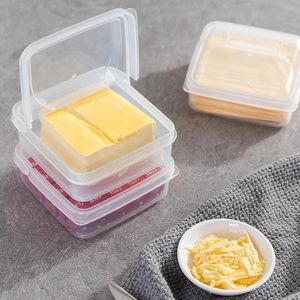 Opslagflessen potten Japanse stijl kaas plak doos ui gember boter flip fruit organizer afzonderlijk container plastic knoflook kubussen z0