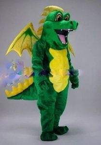 Cute Cartoon Character Adult cute Green Dragon Mascot Costume Halloween