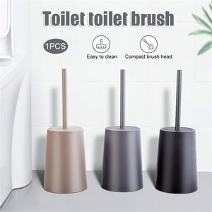 Toilet Brush Vacuum Dredge Suction Cup Deep Cleaner Silicone No-Slip Long Plastic Handle And Flexible Bristle 220511