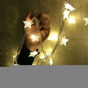3/5 / 10M LED звезда гирлянды струна светло-рождественской елки света аккумуляторная лидированная звезда фея светлая свадьба новогоднее украшение Y201020