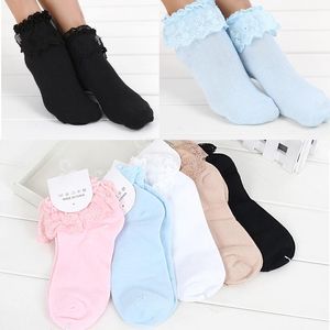 Çorap Çorap Çifti 7 Renk Moda Prenses Kız Sevimli Tatlı Kadınlar Bayanlar Vintage Dantel Durum Rahat Ayak Bileği Kısa Sockksocks