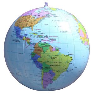 Partia przychylność 16 -calowych nadmuchiwanych światowych globów Balon Ochrona ochrony środowiska PVC Globes