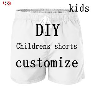 Mode barns shorts 3d tryck diy personlig design barn bild p o stjärnsångare anime casual boy girl x523 220706