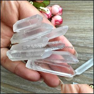 Arts And Crafts Arts Gifts Home Garden White Rough Column Stones Frosted Natural Healing Crystals Stone Accessory Straight Single Point O