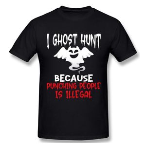 Wholesale ghost tshirt resale online - Men s T Shirts I Ghost Hunt Because Punching People Is Illegal Creepy Tshirt Design Witch Black Magic Boo Candy Man T Shirt Woman