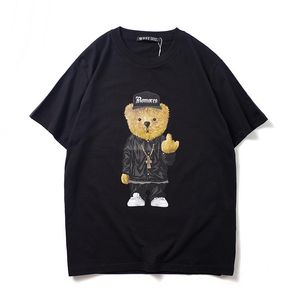 T-shirty męskie luksus 2022 Mężczyźni słodkie koszulki 3d Bear t T-shirt Hip Hop Drurpiboard Street Botton TEE TOP KENYYE S-XXL #N281Men's