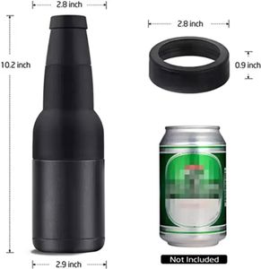 Beer Bottle Can Cooler Mugs Tumblers Vacuum Insulated Double Walled Stainless Steel Wine Bottles Cooler with Opener 0406