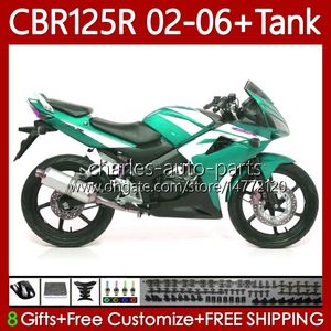 + Крышка бака для Honda CBR-125 CBR 125 R CC 125R 2002-2006 Кузов 1245R 2002-2006 Кузов 124Но.143 CBR-125R 125CC CBR125R Белый зеленый 02 03 04 05 06 CBR125RR 2002 2003 2004 2005 2006 OEM FACKING