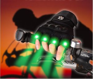 Night Fishing Glove LED Light Rescue Tools Gear Home Repair Gloves Half Finger Flashlights Bike Cycling Light For Christmas Party