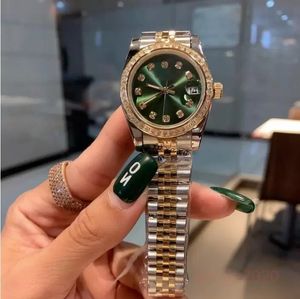 Çok Renkli Lady Watch Başkanı Diamond çerçeve kabuk yüzü Kadınlar Datejust Watches Jubilee Paslanmaz Saatler En Düşük Fiyat Otomatik Mekanik Bilek Hediyesi 31mm