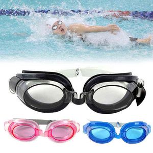 Óculos de natação óculos de borracha de borracha À Prova D 'Água Silicone Óculos de Natação Com Publugs Nariz Clipe Beach Seaside Exercício Nadar Nadar G220422