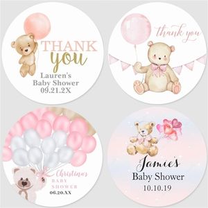 Casamento de coleção de urso personalizado Personalize sua gravadora caixa de aniversário festas selo selo self adhe d220618