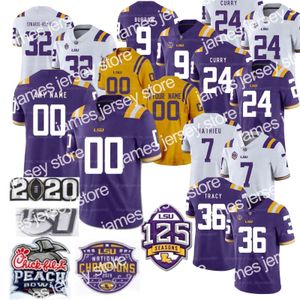 James Custom Uomo Donna Youth College Football Jersey JaMarr Chase Joe Burrow Odell Beckham Jr. Peterson Fournette Cannon Adams Top cucito