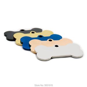 Nome dell'articolo wholesale 100 pz Bone Pet ID Tag Blank Inciso Acciaio inossidabile Forniture per animali Cucciolo Collare per gatto Accessorio Nome dell'animale domestico Personalizzato 220510