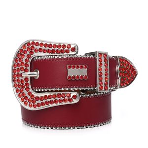 Bb Belts Simon Top Quality Luxury Designer Belt para Homens Mulheres Brilhantes Diamante Crânio Cinto O Trojan Red Jet AB Cintura Uomo 61 Cores Opcionais