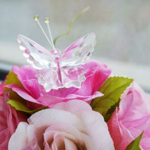 Crystal Butterfly Wedding Favor Gifts för gäst Bachelorette Party Gift Baby Shower Favors med presentförpackning Dh985