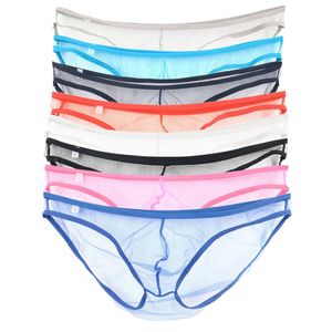 Mutande 8 Pz / lotto Slip da Uomo Sexy Mesh See Through Homme Trasparente Tanga Bikini Intimo Gay Ropa Interior Hombre Mutandine Mutande