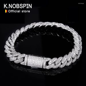 Charm Bracelets All Moissanite Cuban Hip Hop Bracelet For Men 6mm 8mm Full Diamond With GRA 925 Sterling Silver Teen Girls ChainCharm