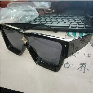 Retro rectangular bright black sunglasses for men Women big frame overall glasses wholesale Outdoor recreation shade mirror chameleon mirror