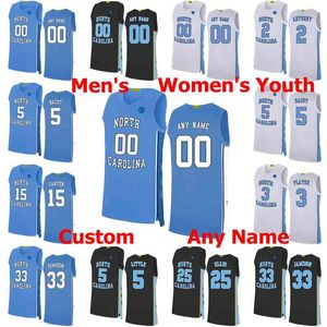 North Carolina Tar Heels College Basketball Jerseys Leaky Black Jersey Jeremiah Shea Rush Sterling Manley Bradley 15 Carter Custom Stitched