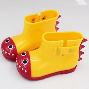 Hushåll Sundries Nya PVC Barn Dominerande Dinosaur Shark Regnskor Jelly Shoe Tjockad Slitstark Rainy Day Vattentät Non-Slip Outdoor Boots Skor LT0044