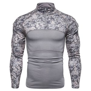 Mens Tactical Camouflage Athletic Tshirts Långärmad män Taktiska militära kläder Kampskjorta Assault Army Costume 220726