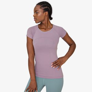 Swiftly Tech Brand T Shirts Yoga Clothes Quick Dry Breathable Womens Wear Ladies Sports Short Sleeved Lady Gym Wear Elastic Fitness Fashion Shirt