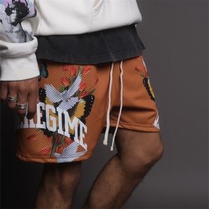 Sommer männer shorts 3d schnell trocknend mesh boutique Floral Fashions Marke männer kurze hosen lose fünf punkt Mann lässig 220621