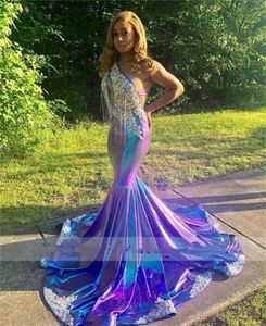 Sexy Backless Mermaid Prom Party Vestidos para Mulheres Árabes Halter Neck Lace Apliques Plus Size Sweep Train Custom Made Evening Ocn Vestidos Robe De Soiree 322