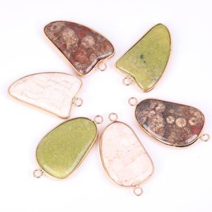 Pendant Necklaces Natural Stone Pendants Moon Triangle Jaspers For Jewelry Making Diy Charms Necklace Handmade Crafts Accessories 21 39mmPen