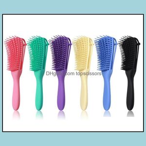 Hårborstar Care Styling Tools Products Scalp Mas Comb Detangling Borste Natural Der Borttagning Non-Slip Design för curling Wavy Long Ship Dr