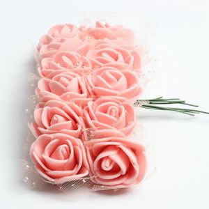 Dekorativa blommor kransar bitar konstgjorda miniatyr skum rose blommor bröllop brud brudtärna bukett engagemang jubileum diy hantverk