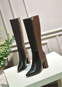 Women Boots kurze Stiefel stilvolle bequeme Lady Simplicity Echtes Leder Stout Fersenfarbe passungspunkte Zehdruck nicht Slip vielseitiger weibliche Schuhe P80934