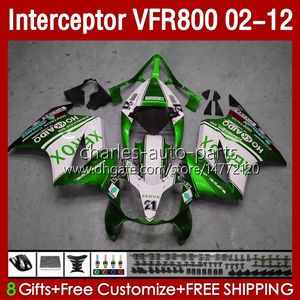 OEM Body for Honda VFR800 White Green VFR 800 RR CC 800RR Interceptor 02-12 Bodywork 129No.173 800cc VFR800RR 02 03 04 05 06 07 08 09 10 11 12 VFR-800 RR 2002 2012 Fireing 2012 Salia