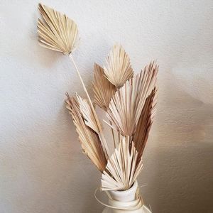 Decorative Flowers & Wreaths Palm Fan Leaf Dried Flower Window Wedding Arch Arrangement Party ArtsDecorative