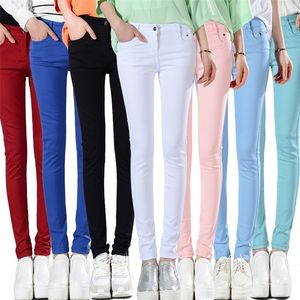 Fsdkfaa w stylu koreańskim Plus Size Summer Pants Kobiety chude cukierki kolory Pencil Spodnie swobodne szczupłe spodnie rozciągają czarne legginsy 201113