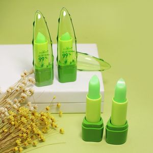 PEINIFEN Aloe Vera Gel Lippenstift Glanz Farbwechsel Feuchtigkeitscreme Anti-Trocknung Entsalzung Feinkörnige Lippenpflege