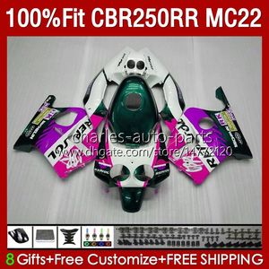 Injection Body For HONDA CBR250 CBR 250RR 250 RR CC 131No.174 CBR250RR MC22 90 91 92 93 94 95 96 97 98 99 250CC 1990 1991 1992 1993 1996 1997 1998 1999 Repsol Pink Fairing