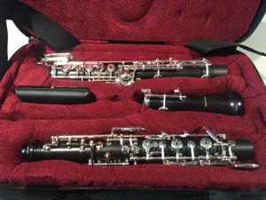 Neues 901 professionelles Ebenholz-C-Tasten-Oboe-Cupronickel-überzogenes Silberinstrument mit Schilfrohr-Lederetui