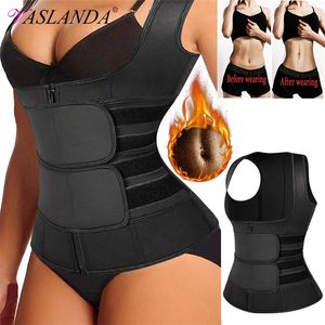 Women Waist Trainer Vest Corset Sauna Sweat Suit Compression Shirt Slimming Body Shaper Workout Tank Tops Weight Loss Shapewear 220801