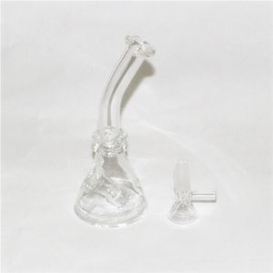 Cam Beher Dab Rig Bong Heady Bongs Mini Su Borusu Kalın Yağ Teçhizatı Balmumu Sigara Nargile Kase Bisbler Borular ile 10mm Cam Kase