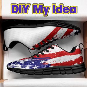 DIY modestil inkluderar halvstorlek gratis 7.0 löparskor tryckta skor anpassade sneakers män kvinnor anpassad logotyp utomhus mens sport sneaker med låda